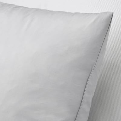 FJÄDRAR Coussin à recouvrir, gris, 16x23 "