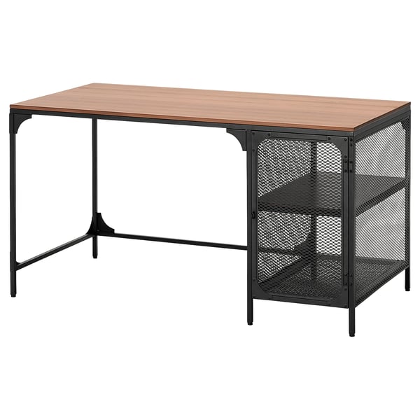 FJÄLLBO Bureau, noir, 55 1/8x27 1/2 "