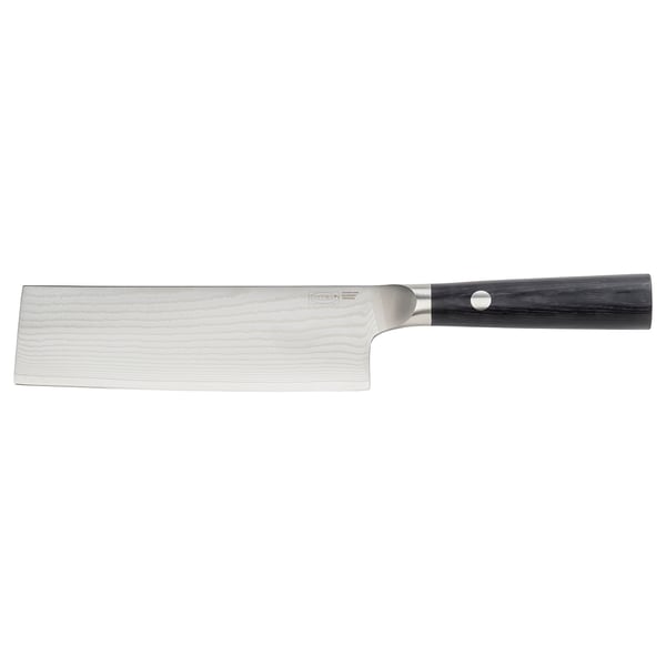 FJÄLLRÖDING Couteau nakiri, acier Damas/noir, 7 "