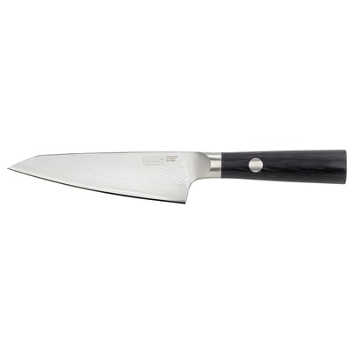 FJÄLLRÖDING Couteau universel, acier Damas/noir, 6 "