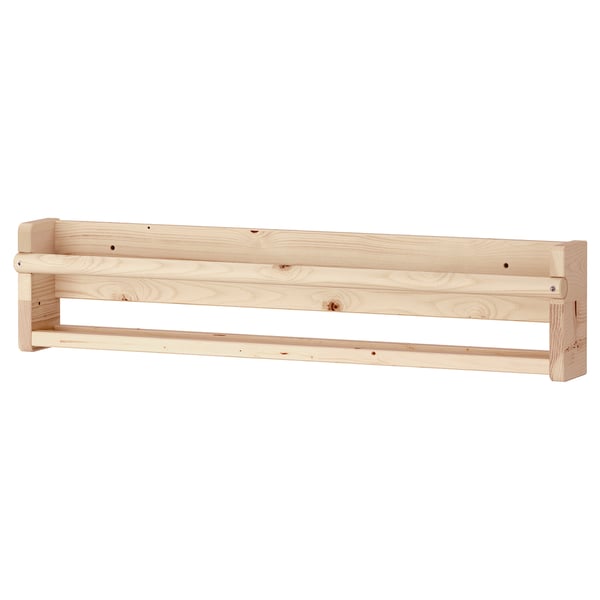 FLISAT Rangement mural, pin teinté blanc clair, 27 ½x3 ½x6 ¼ "