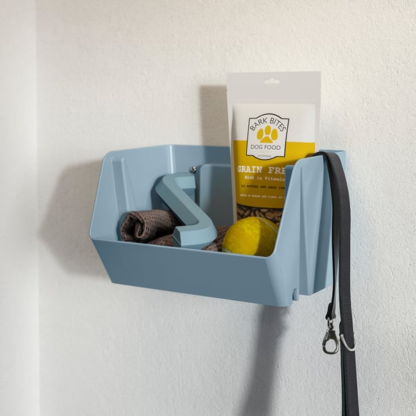 FODERTRÅG Rangement bureau/mural, bleu gris, 9 ¾x7x6 "