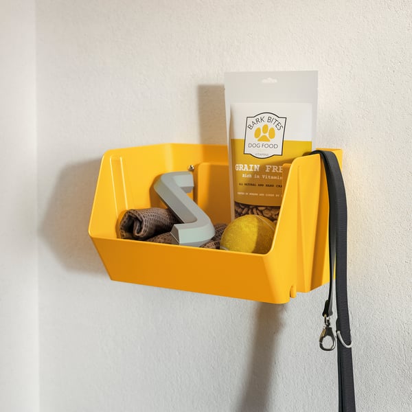 FODERTRÅG Rangement bureau/mural, jaune vif, 9 ¾x7x6 "