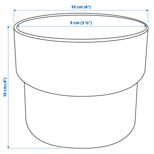 FÖRENLIG Cache-pot, intérieur/extérieur blanc, 3 ½ "