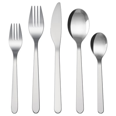 FÖRNUFT Service de couverts, 20 pièces, acier inox
