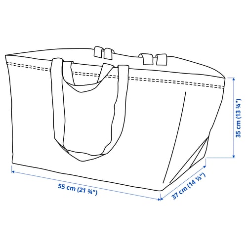 FRAKTA Grand sac, bleu, 21 ¾x14 ½x13 ¾ "/19 gallon