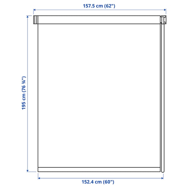 FRIDANS Store à enrouleur opaque, blanc, 62x76 ¾ "