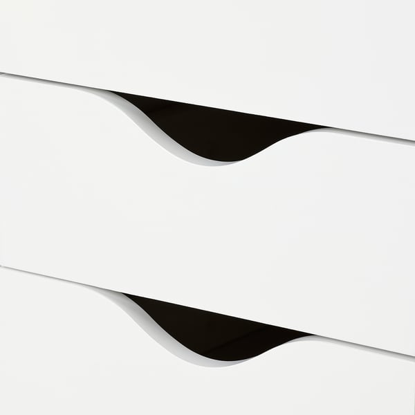 FRIIDROTT Caisson-tiroirs à roulettes, blanc, 13 3/4x22 "