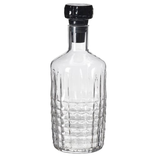 FRÖJDA Carafe avec bouchon, verre clair, 34 oz