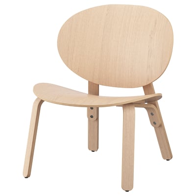 FRÖSET Fauteuil, chêne plaqué blanchi