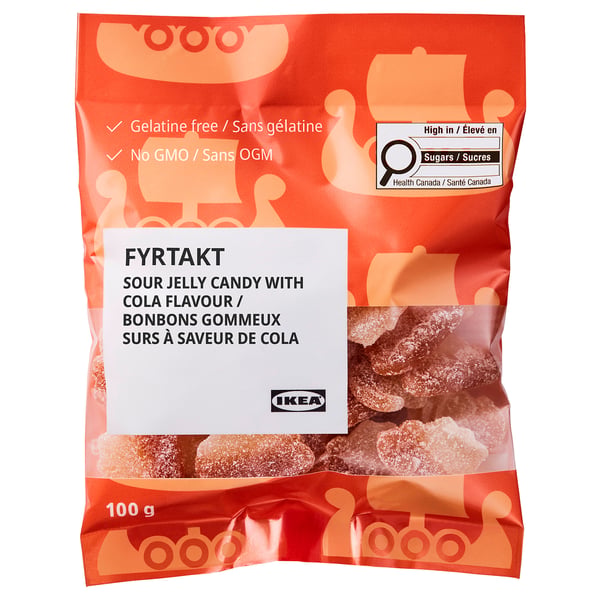 FYRTAKT Bonbons mous acidulés, goût cola, 4 oz