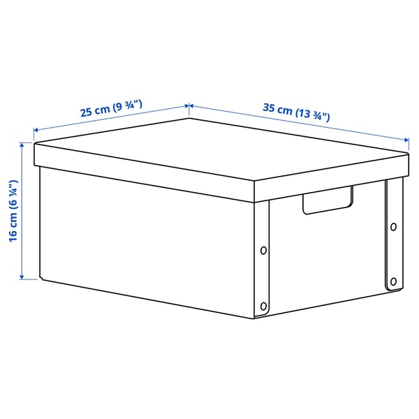 GÄRDESGÅRD Boîte de rangement avec couvercle, naturel, 9 ¾x13 ¾x6 ¼ "