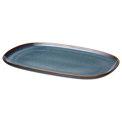 GLADELIG Assiette, bleu, 12x7 ½ "