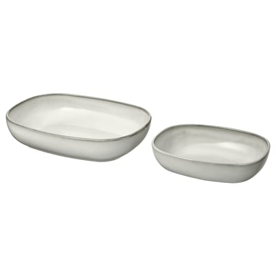 GLADELIG Plat à four, 2 pièces, gris