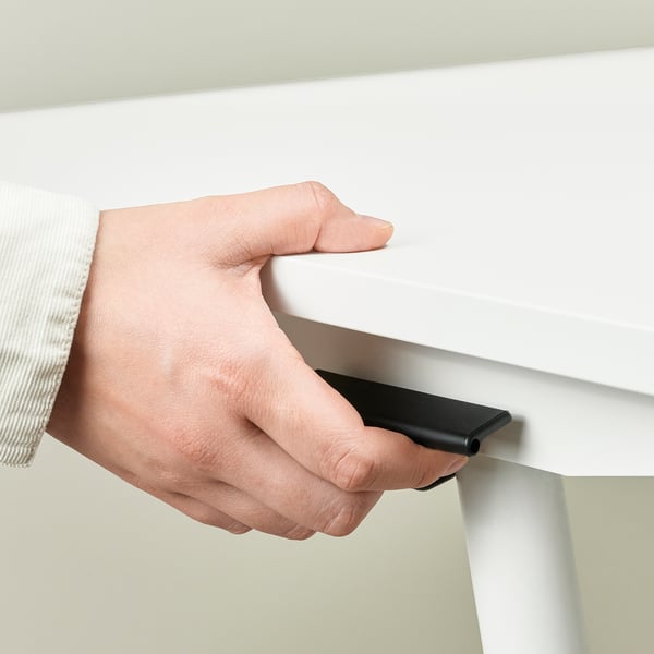 GLADHÖJDEN Bureau assis/debout, blanc, 39 3/8x23 5/8 "