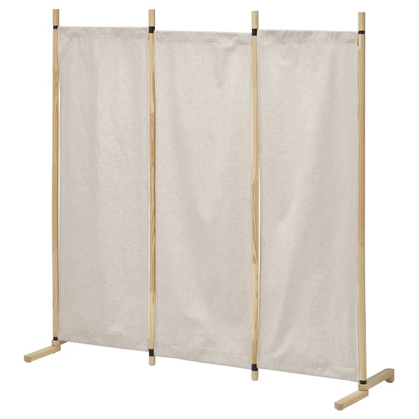 GLAMBERGET Paravent, pin/Katorp beige, 59x59 "