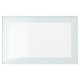 GLASSVIK Porte vitrée, blanc/vert clair verre clair, 23 1/2x15 "