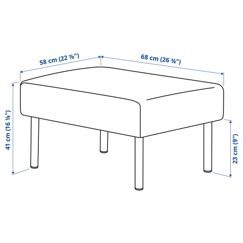 GLOSTAD Repose-pieds, Knisa gris foncé