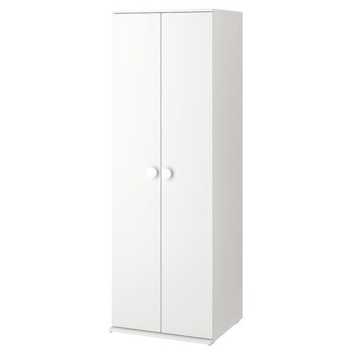 GODISHUS Armoire-penderie, blanc, 23 5/8x21 1/4x70 1/8 "