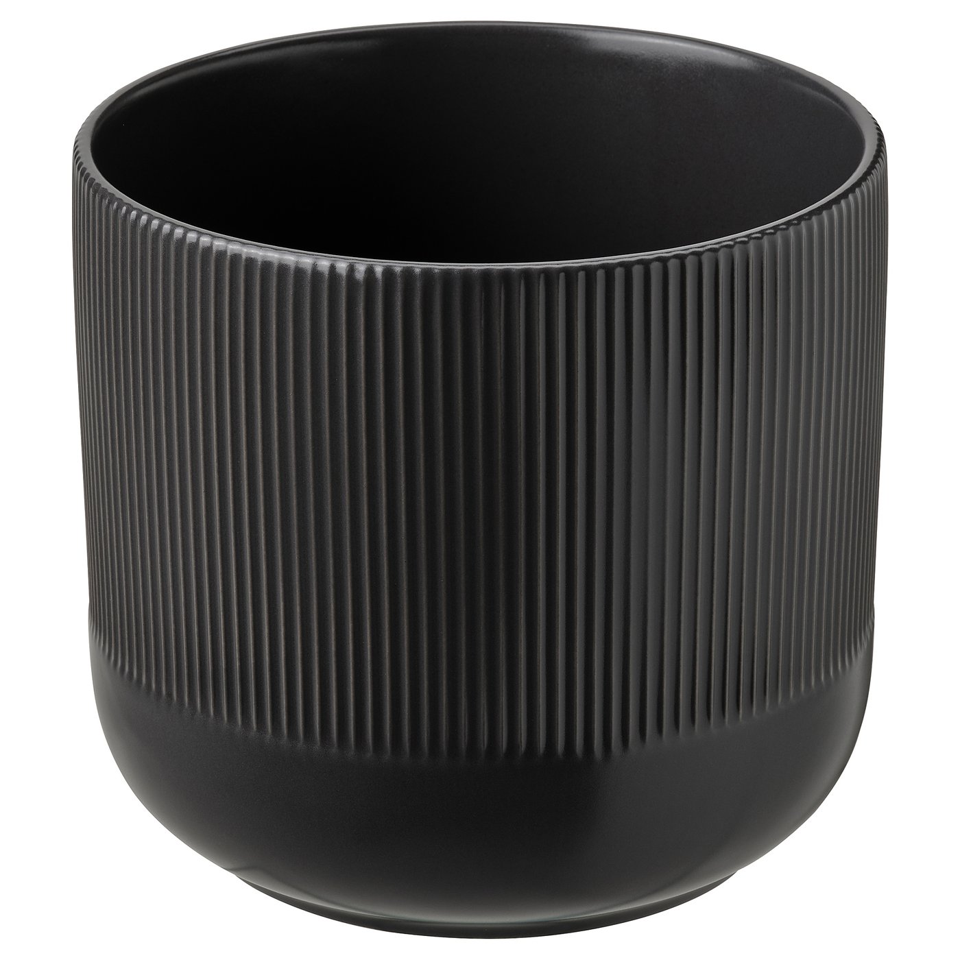 GRADVIS Cache-pot, intérieur/extérieur noir, 6 "