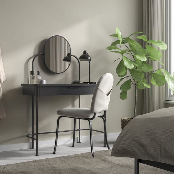 GRÅFJÄLLET Coiffeuse, anthracite, 39 3/8x16 1/2 "