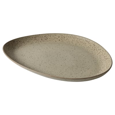 GRÅRÄV Plat, gris-vert, 15 "