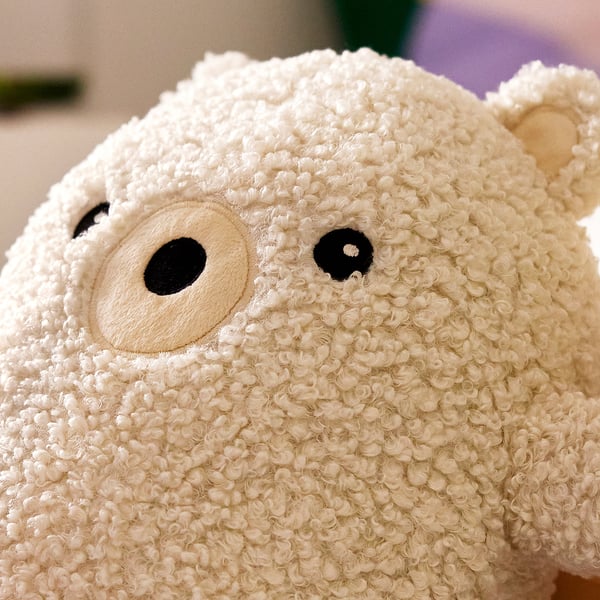 GREJSIMOJS Peluche, ours/blanc cassé, 15 "