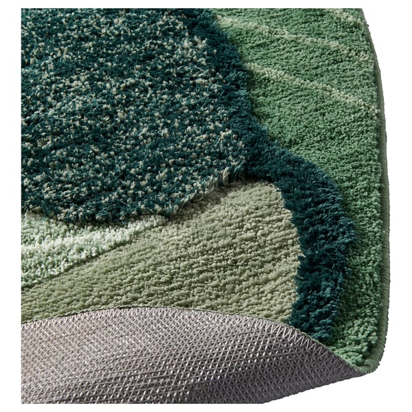 GREJSIMOJS Tapis, poils longs, vert, 5 ' 0 "x7 ' 1 "