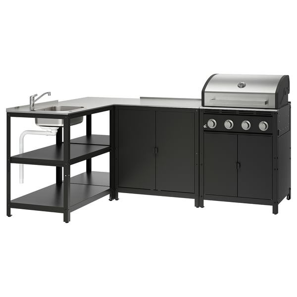 GRILLSKÄR Cuisine extérieure, acier inox, 86 1/4x57 7/8 "