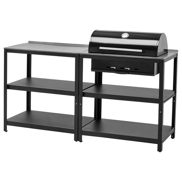 GRILLSKÄR Meuble av barbecue charbon, ext, acier inox, 67 3/4x24 "