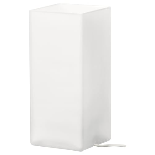 GRÖNÖ Lampe de table, verre dépoli blanc, 9 "