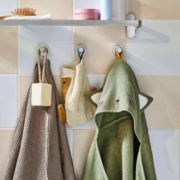 GULDVÄVARE Cape de bain bébé, vert, 23 5/8x49 1/4 "