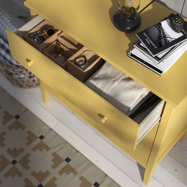 GULLABERG Commode à 3 tiroirs, jaune, 39x18 7/8x39 3/8 "