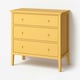 GULLABERG Commode à 3 tiroirs, jaune, 39x18 7/8x39 3/8 "