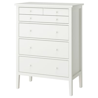 GULLABERG Commode à 6 tiroirs, blanc/fonction ouverture/fixation, 35x18 7/8x48 "