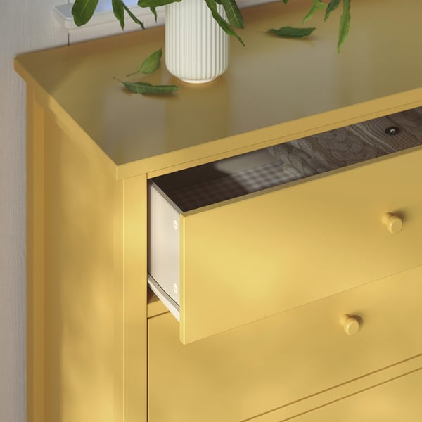 GULLABERG Commode à 6 tiroirs, jaune, 66 1/8x18 7/8x39 3/8 "