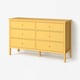 GULLABERG Commode à 6 tiroirs, jaune, 66 1/8x18 7/8x39 3/8 "