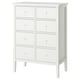 GULLABERG Commode à 8 tiroirs, blanc/fonction ouverture/fixation, 35x18 7/8x48 "