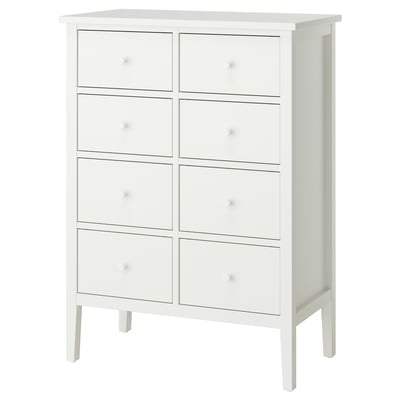 GULLABERG Commode à 8 tiroirs, blanc/fonction ouverture/fixation, 35x18 7/8x48 "