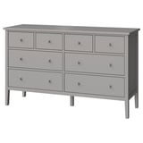 GULLABERG Commode à 8 tiroirs, gris/fonction ouverture/fixation, 66 1/8x18 7/8x39 3/8 "