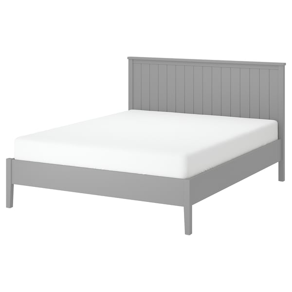 GULLABERG Structure de lit, gris, 2 places