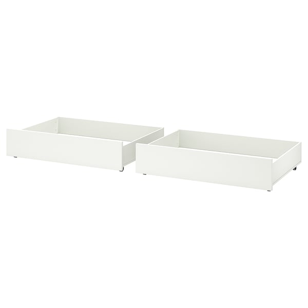 GULLABERG Tiroirs de lit, 2p, blanc, Grand 2 places/TG 2 places