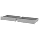 GULLABERG Tiroirs de lit, 2p, gris, 2 places/1place