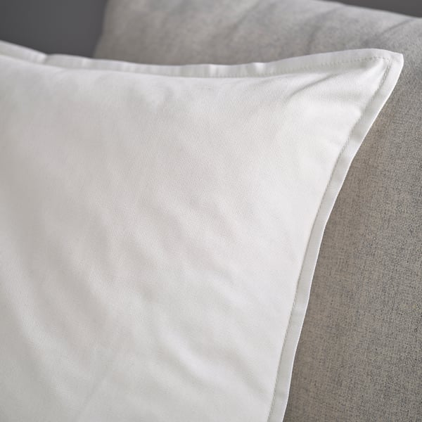GURLI Housse de coussin, blanc, 20x20 "