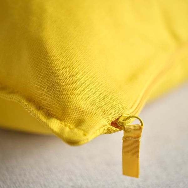 GURLI Housse de coussin, jaune, 20x20 "