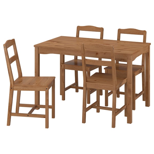 HÄGERNÄS Table et 4 chaises, teint anc pin
