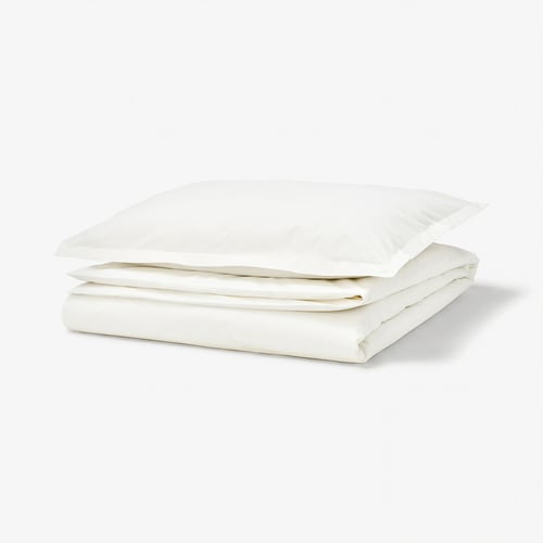 HAMPFLOCKEL Housse de couette et taie(s), blanc, 1 place