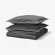 HAMPFLOCKEL Housse de couette et taie(s), gris foncé, 2 places/grand 2 places