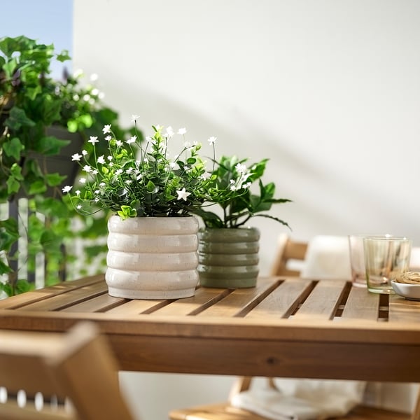 HASSELBUKETT Cache-pot, intérieur/extérieur/beige, 4 ¾ "