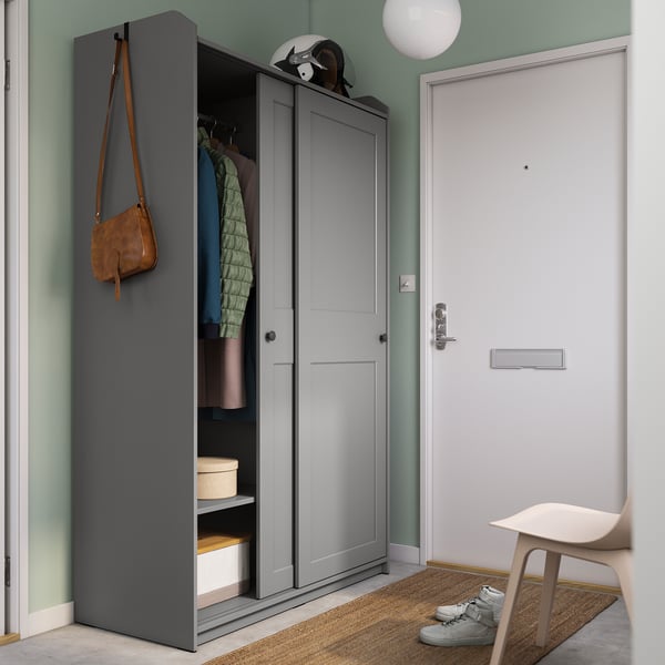HAUGA Arm-pend pte coul, gris, 46 1/2x21 5/8x78 3/8 "